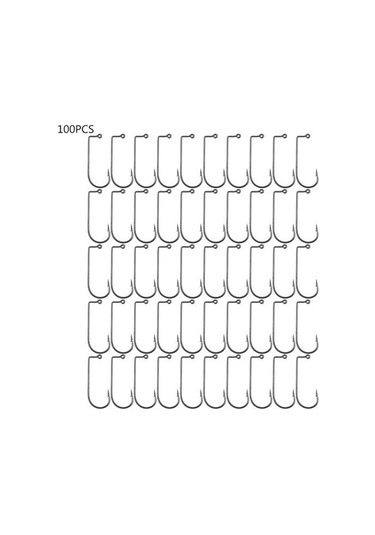 Muqzı Spor Aksesuarı 100 Adet Yüksek Karbon Çelik 90 Derece Jig Balık Oltaları Açık Deniz Okyanus Balıkçılığı İçin 4