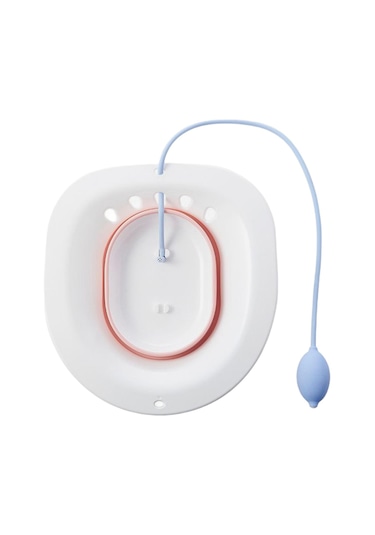 Suntek Sitz Banyo Yıkama Kalça Havzası Katlanır Portatif Bide Pembe+sifon