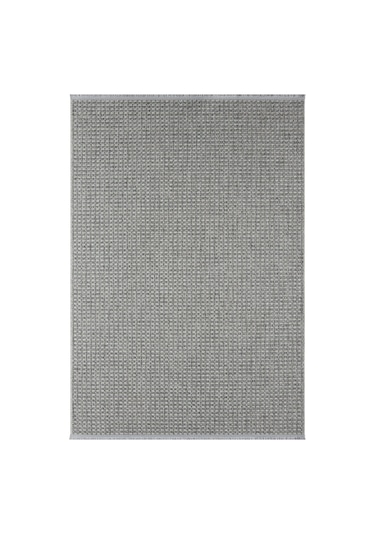 Gri Melanj Kareli Dokuma Modern Halı - L667grbo Gri - Melanj