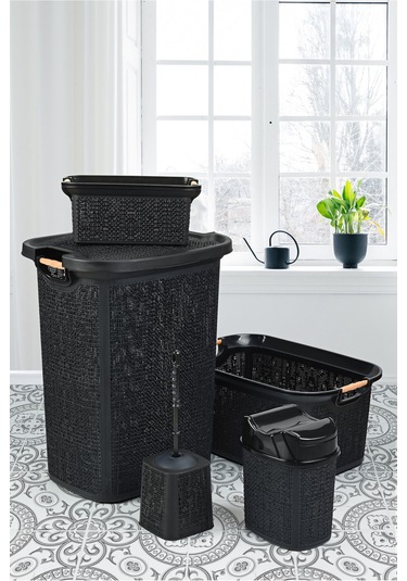 Practical 5 Parça Banyo Seti Siyah