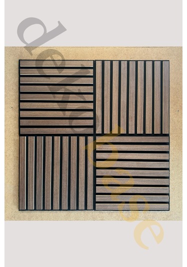 Ceviz 10 Adet 40x40cm Yeni Nesil Akustik Ahşap Duvar Paneli