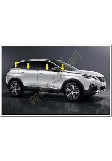 Markadan Peugeot 3008 Krom Cam Çıtası 2016 Sonrası 8 Parça Paslan