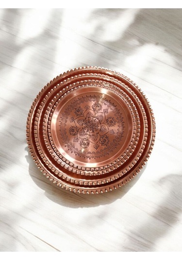 Modabakir Dekoratif Tepsi Bakır, 30 Cm