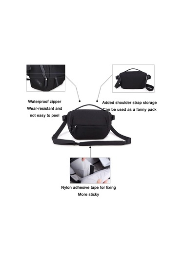 Sones Xıujıan Crossbody Su Geçirmez Hafif Slr Fotoğraf Makinesi Çantası, Renk: 10l Koyu Gri