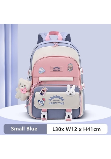 Fengdong Kız İçin Sevimli Kore Okul Çantası Kawaii Okul Sırt Çantası Pembe Mor Konusmalar İlkokul Öğrenci Okul Çantaları 42015835 Mavi