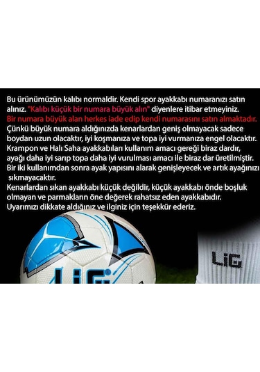 Lig Krampon Ayakkabı Sarı 56  Soma-Krp