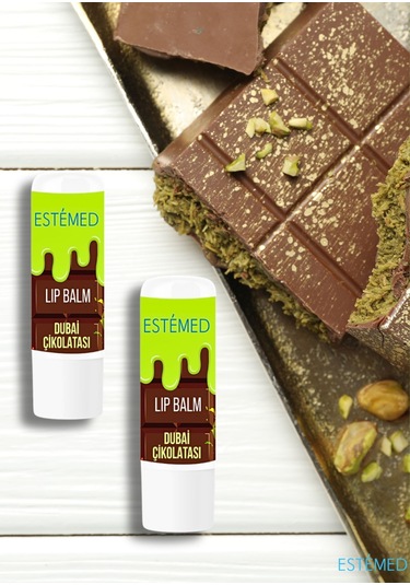 Estemed Dubai Çikolatası Aromalı Lip Balm 2'li Paket 4,75gx2