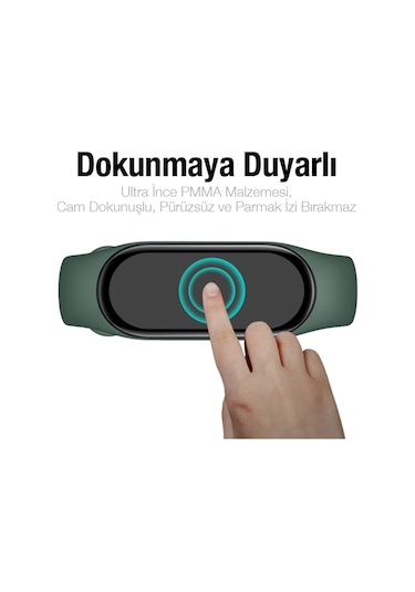 Xiaomi Mi Band 7 3D Full Kaplama Ekran Koruyucu PET+PMMA