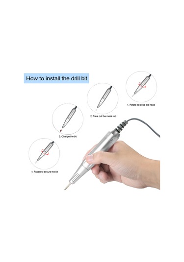 Profesyonel Elektrikli Nail Art Matkap Kalem Kolu Dosya