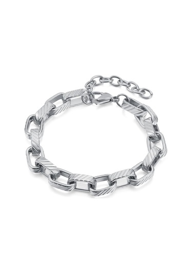 Gümüş Opk Moda Paslanmaz Çelik Bileklik Gümüş