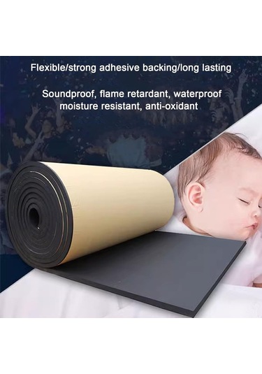 Garaj Sütun Koruyucu Self Yapıştırıcı Köpük Duvar Sütun Koruma, Antiampact, Black1cm500cm