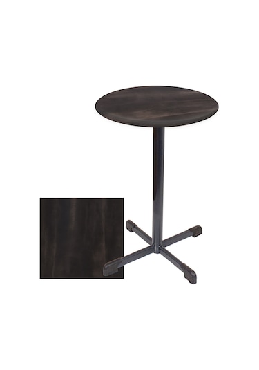 Bistro Masa Halley - Werzalit, Wermodin Ve Allzalit Tabla 70 Cm Çap - Rocked Çok Renkli