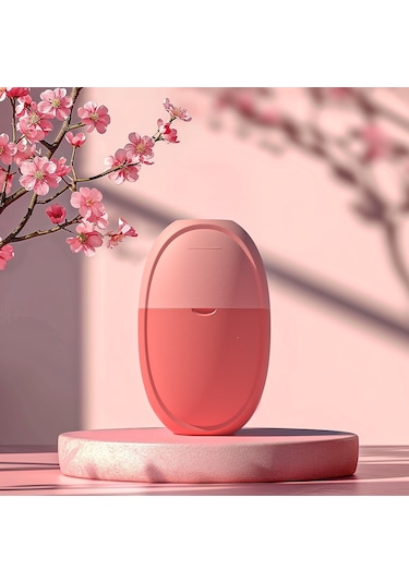 Mufunye Cilt Bakımı İçin Çok Fonksiyonlu Dıy Yüz Buz Rulosu - Pembe Oval Silikon Masaj Aracı Çok Renkli