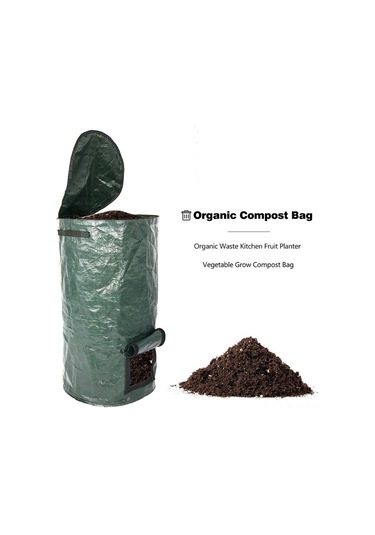 Singree "kompost Poşeti - Dayanıklı Pe Malzeme, Su Geçirmez, Katlanabilir Bahçe Atık Çantası"