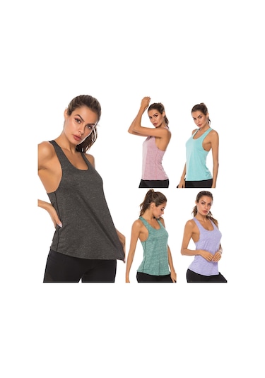 Yunboo Kadın Spor Atleti - Nefes Alabilir, Ter Emici, Antrenman Ve Yoga İçin Rahat U Kesim Ürün Bordo