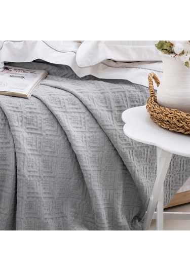 Schafer Home Kylie Yatak Örtüsü Nevresim Seti 7 Parça-gri Gri