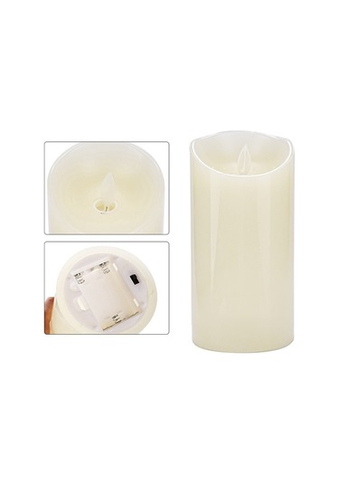 Metabagua Mini Led Sa-hte Mum Lambası Alevsiz Pille Çalışan Çay Işıkları Gece Aydınlatması Xkmrqv Beyaz