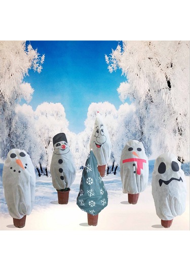 Lemestar Bahçe Bitkileri Kış Koruma Çantası, Islaklık Ve Donlardan Koruma, Nitelikli Dokuma, Kolay Sabitleme İpi, 1030x900mm, Kar Tanesi Deseni