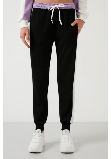 Lela Renk Bloklu Regular Fit Kapüşonlu Spor Bayan Takım 5863835 Lila