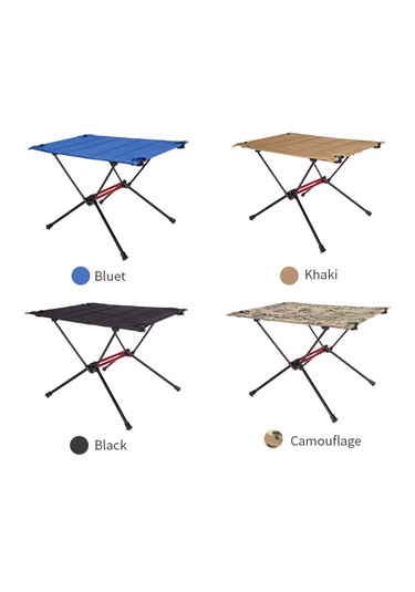 Homyl Açık Taşınabilir Katlanır Alüminyum Masa Hafif Siyah Siyah Çok Renkli