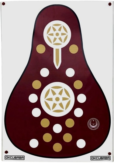 Okcubaba Vinil Geleneksel Okçuluk Hedef Yüzü 80x115 Cm Koyu Kahve