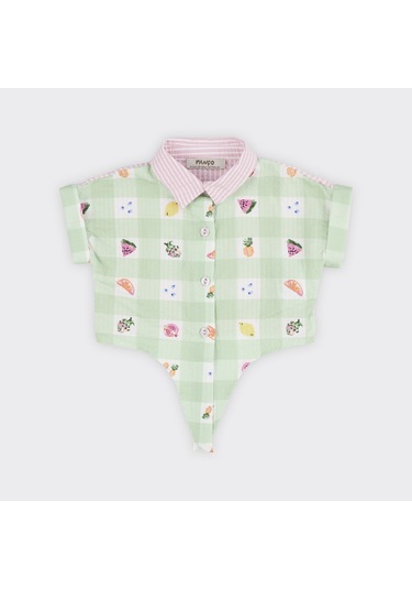 Kız Çocuk Meyve Desenli Elbise 2411gb26010-4334 001