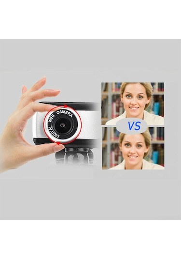 Ranyeek Usb 2.0 480p Clip-on Web Kamera, Mikrofonlu, 360 Dönebilen, Otomatik Odak, Canlı Yayın Ve Video Konferans İçin