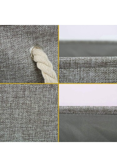 Giyim Depolama İçin Çift Kulplu Katlanabilir Kumaş Depolama Sepeti, Küçük Diğer