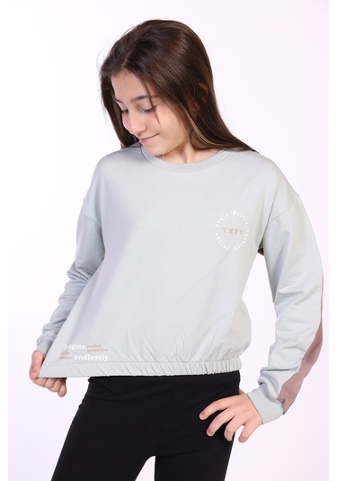 Toontoy Kız Çocuk Imagine Tnty Baskılı Sweatshirt Yeşil