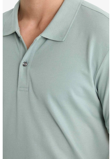 DeFacto Regular Fit Polo Yaka Kısa Kollu Basic Düz Pike Kumaş Tişört C1293AX24SPGR488 DeFacto Regular Fit Polo Yaka Kısa Kollu Basic Düz Pike Kumaş Tişört C1293AX24SPGR488