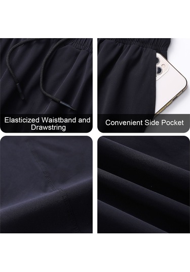 Hombey Erkek Spor Pantolonları - İnce Hacimli Hızlı Kuruyan Kumaş, Esnek Kemerli Bel Ve Yan Cep - Fitness, Koşu, Boksa Uygun Gri