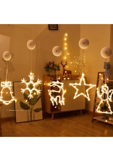 Noel Yılbaşı Dekorasyonu Led Asılı Işık Yıldız