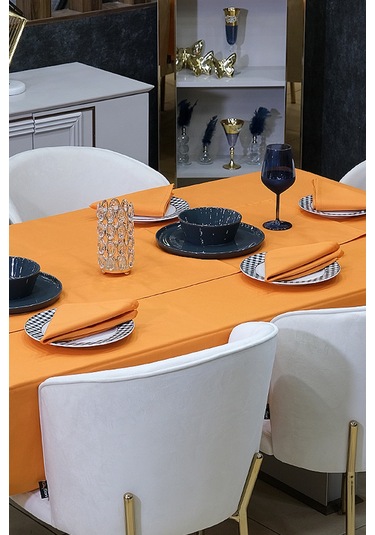 Dream Kumaş Peçete Modelleri Leke Tutmaz Kumaş Peçete Çeyiz Seti 6lı Paket Turuncu