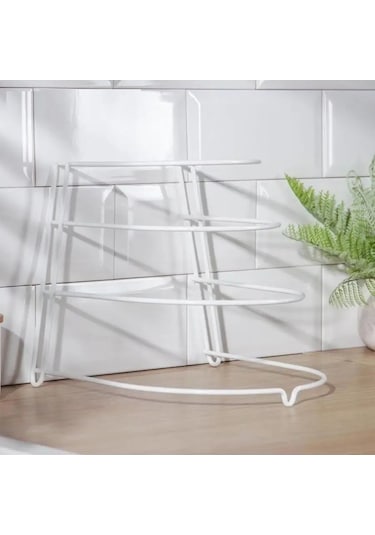 Home&d Tavalar İçin Depolama Standı Mutfak İçin Tutucu 143328490 Beyaz