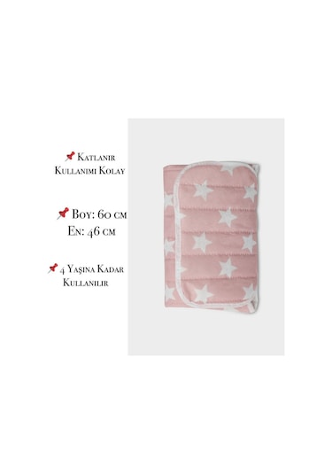 MorBebe Pratik Alt Değiştirme Matı Minderi Alt Değiştirme Pedi Bakım ÖrtüsüPembe