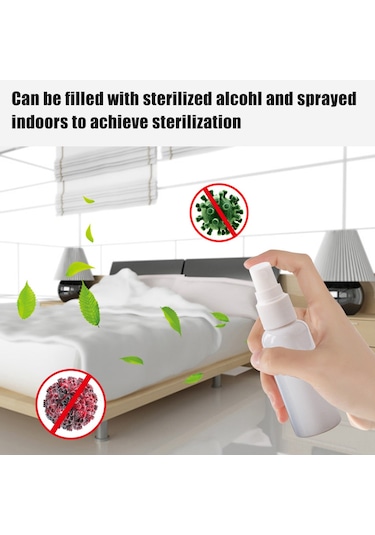Monyee Pp Malzeme Dezenfektan Sprey Flaske, 50ml Taşınabilir Beyaz Kapsül, Kolay Taşıma Ve Etkili Temizlik Beyaz