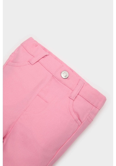 DeFacto Kız Bebek Flare Fit İspanyol Paça Gabardin Pantolon E1798A525SMPN167 Pembe
