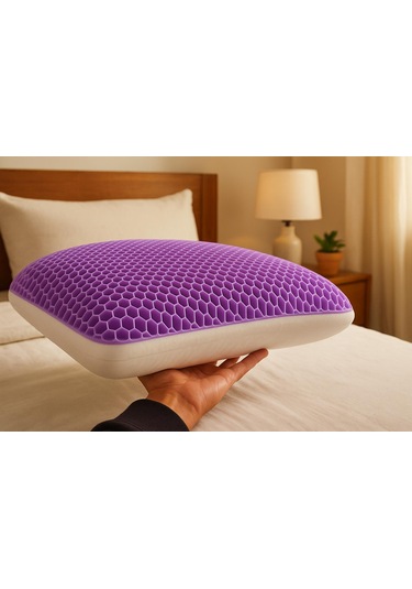 Soub Sleep Tpe Gel Flex Visco Yastık Koyu Mor