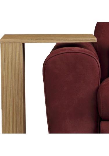 Single C Yan Servis Sehpa Bambu / Tekerlekli Laptop Sehpası