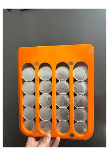 Kapsül Kahve Standı Buzdolabı Için Mıknatıslı 20 Kapsül Kapsül Tutucu Turuncu