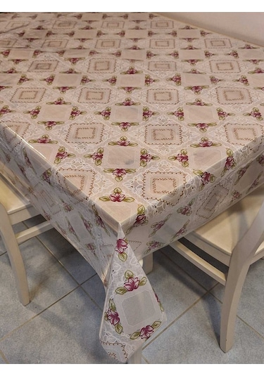 Şeffaf 0.018 Mm Pvc Muşamba - Desenli Silinebilir Şeffaf Masa Örtüsü 16ns40 Şeffaf