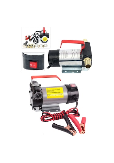 12 V Kendinden Emiş Yakıt Sıvı Yağ Mazot Aktarma Pompası Su Olmaz