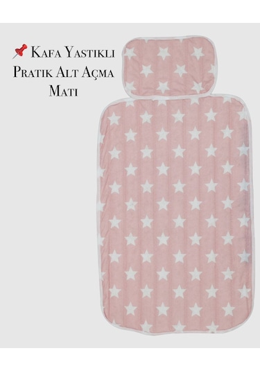 MorBebe Pratik Alt Değiştirme Matı Minderi Alt Değiştirme Pedi Bakım ÖrtüsüPembe