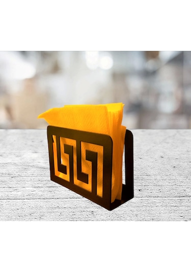 Glare Peçetelik Motif Mat Siyah Çok Renkli