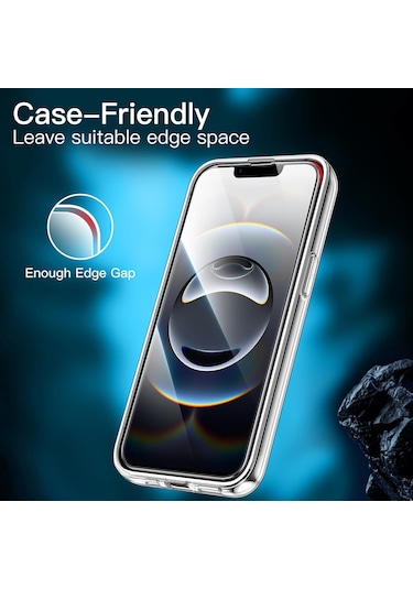Apple Uyumlu iPhone 16e Kılıf Şeffaf Silikon + 9h Ekran Koruyucu Cam Set