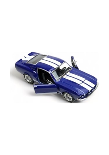 1967 Ford Shelby Gt-500 Model Araba 1,36 Ölçek Lisanslı Çek Bırak Araba Kapı Aç Kapa Mavi