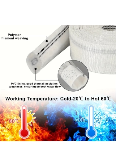 Willowhaven 50mm X 393.7in Dokuma Hortum Endüstriyel Sulama Bahçe Su Taşıma