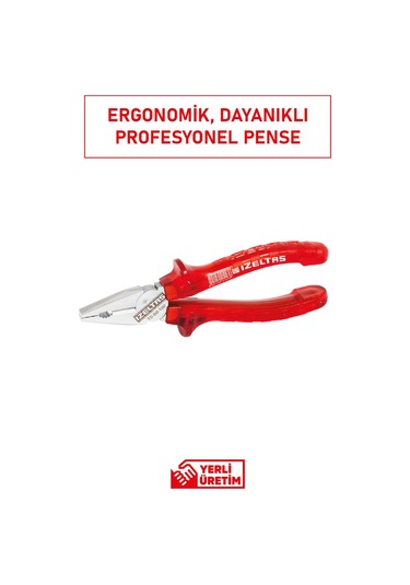 180 Mm Kombine Pense Krom Vanadyum Çelik Gövde Ve Kraft Seri Ergonomik Sap Tasarımı