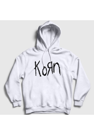 Presmono Unisex Logo Korn Kapüşonlu Sweatshirt Beyaz