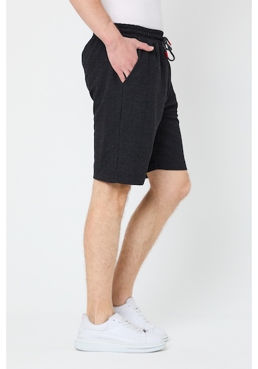 MMetalic Erkek Siyah Regular Fit Şort & Bermuda